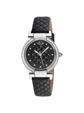 NWT Gv2 By Gevril Berletta Quartz Diamond Black Dial Ladies Watch